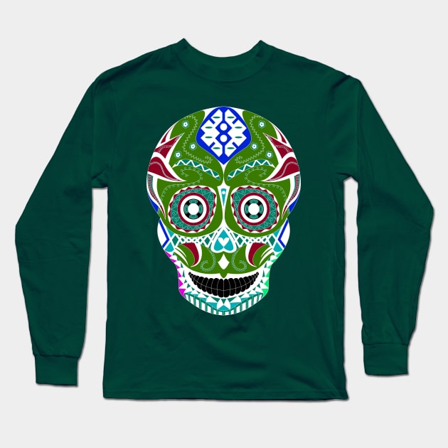 hulk lucha skull mask ecopop Long Sleeve T-Shirt by jorge_lebeau